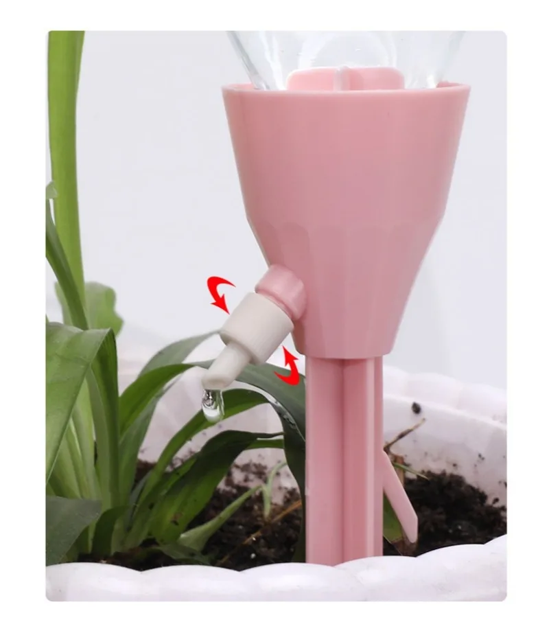 Automatic watering device, adjustable plant drip irrigation kit