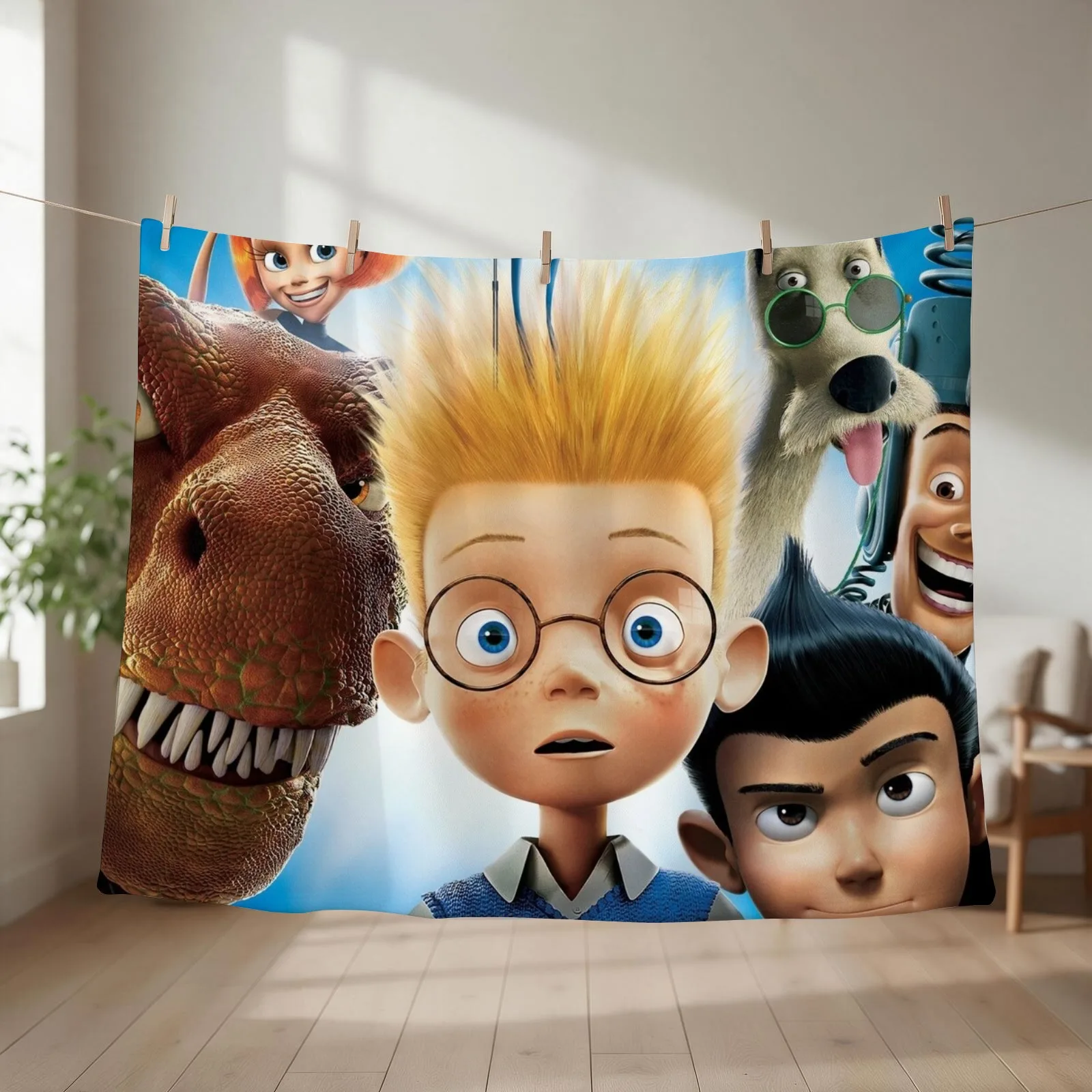 meet the robinsons Throw Blanket couch cozy soft plush fuzzy picnic outdoor blanket