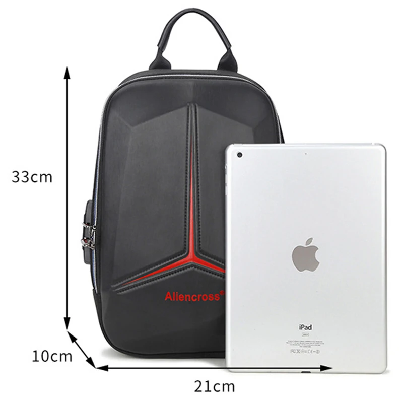 Men Multifunction PVC Anti-theft Shoulder Bag USB Crossbody Bag Travel Sling Bag Pack Messenger Pack Chest Bag for Male Vintage