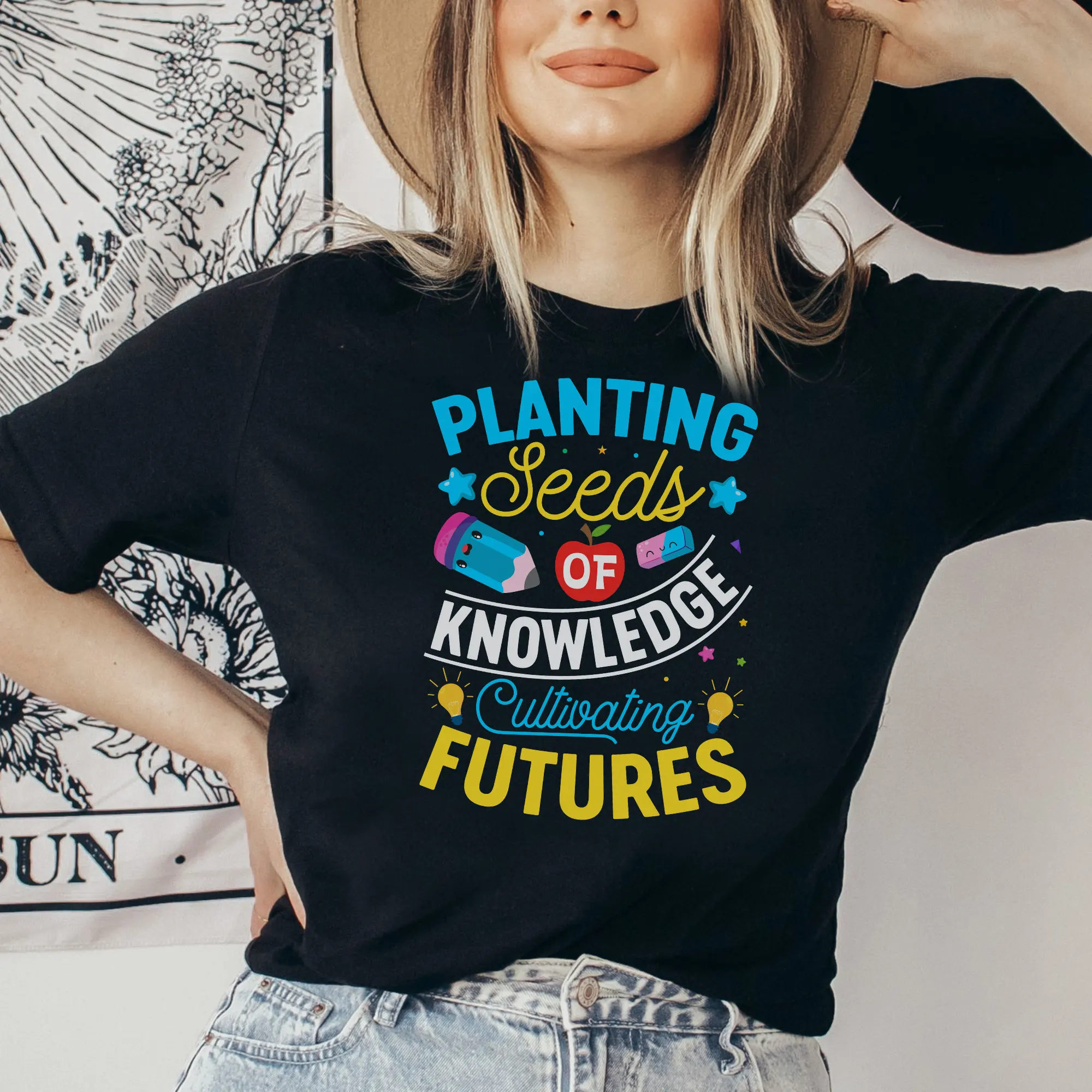 Planting Seeds Of Knowledge Cultivating Futures t shirt Teacher shirts School apparel gift ideas Educator