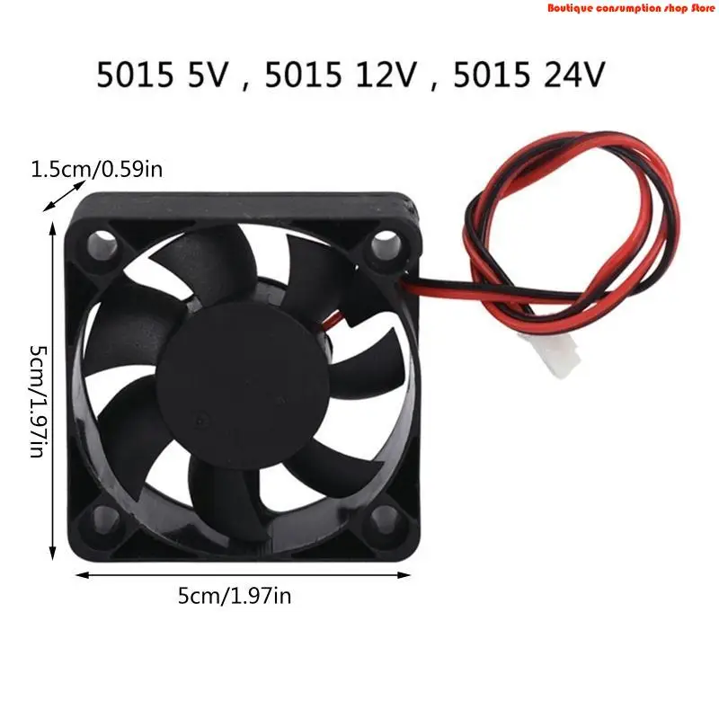 L9NA High Speed Fan for 3D Printer for DC Hot End Extruder 5015 Radial Blower 12V 24V