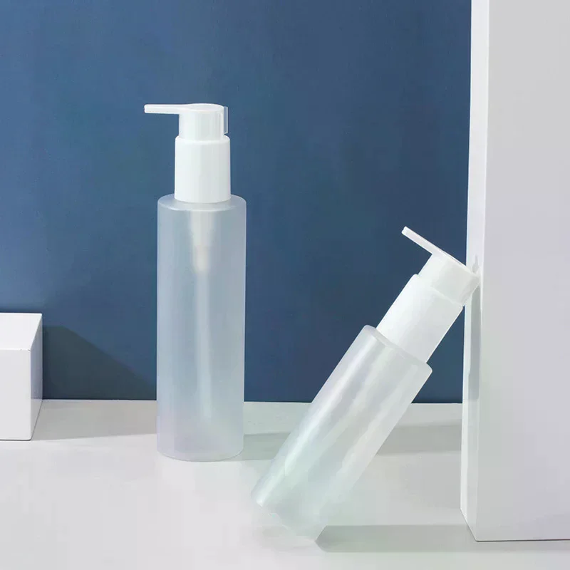 100 ml 200 ml Slijpen Platte schouder Lotion Fles Lege Lotion Druk Pomp Flessen Reizen Dispenser Fles Cosmetische container