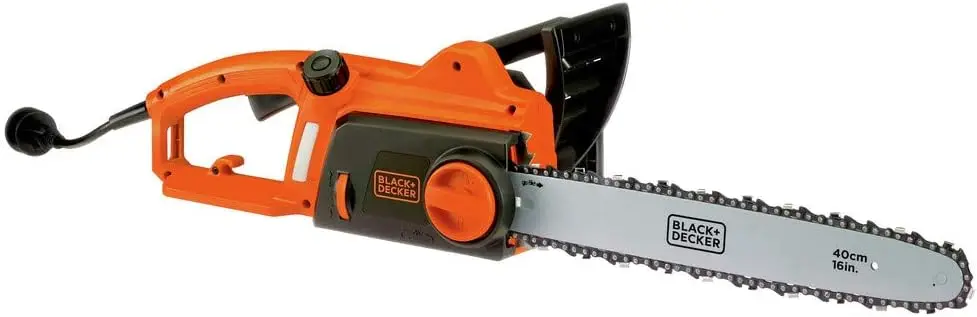 12 Amp Electric Chainsaw Powerful Motor Low-Kickback Bar Tool-Free Chain Tensioning Automatic Oiling Clear Window Corded Design