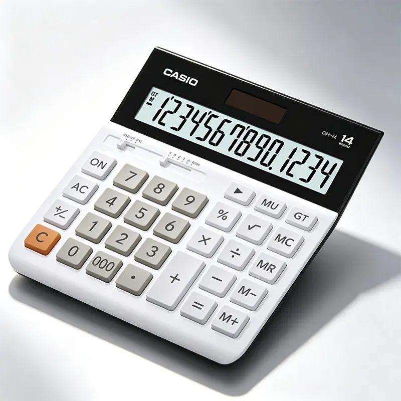 Casio DH-14/MH-12/DH-12/DX-120B/MX-12B: hoogwaardige, duurzame zakelijke rekenmachine – voor het berekenen van het totale orderbedrag – stabiele werking.