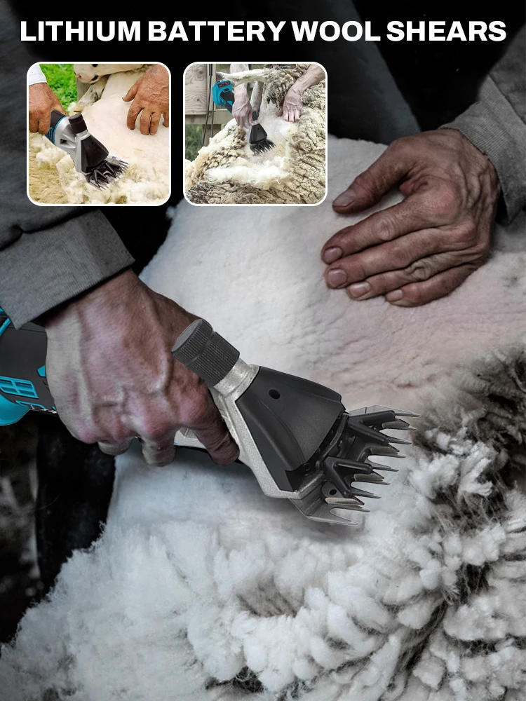 

Electric Cordless Sheep Shears Adjustable Speeds Electric Shearing Machine 13 Tooth Stainless Steel Blade for Farm Sheep, Goat