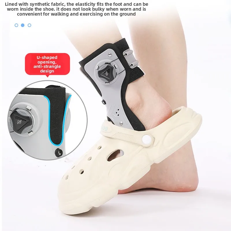 قطرة القدم هدفين الجبيرة AFO AFOs دعم الكاحل مع وسادة هوائية مريحة قابلة للنفخ لأحذية شلل نصفي السكتة الدماغية المشي