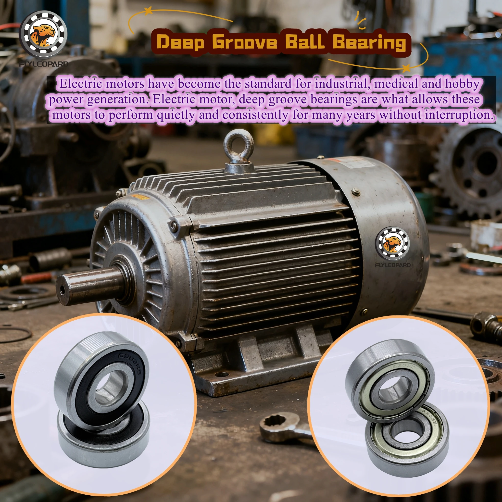 1Pcs Motor Grade Ball Bearing 6000 6001 6002 6900 6901 6902 6903 6800 6801 6802 6803 6804 6805 6806 6807 608 628 2RS / ZZ