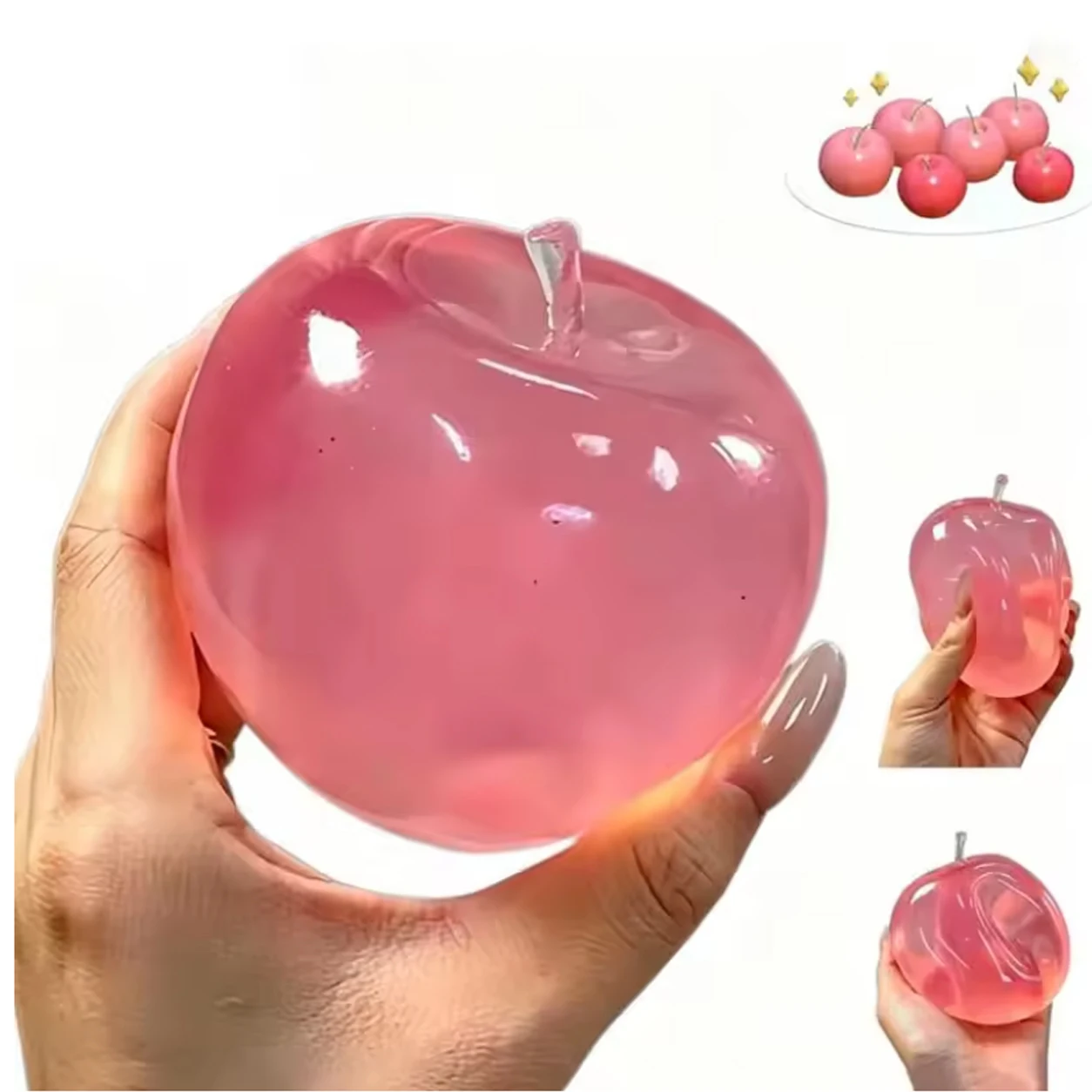 Squishy  Apple Stress Ball Soft Fidget Sensory Toy for ADHD Autism Slow Rebound Squeeze Toy for Adults Kids Christmas Gift