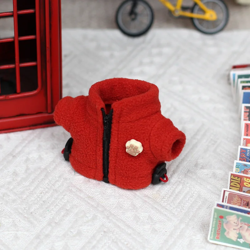 Adecuado para ropa de muñeca Labubu V1 V2 V3 de 17cm, abrigo cálido de invierno y ropa, accesorios Labubu, regalos festivos, sin muñeca