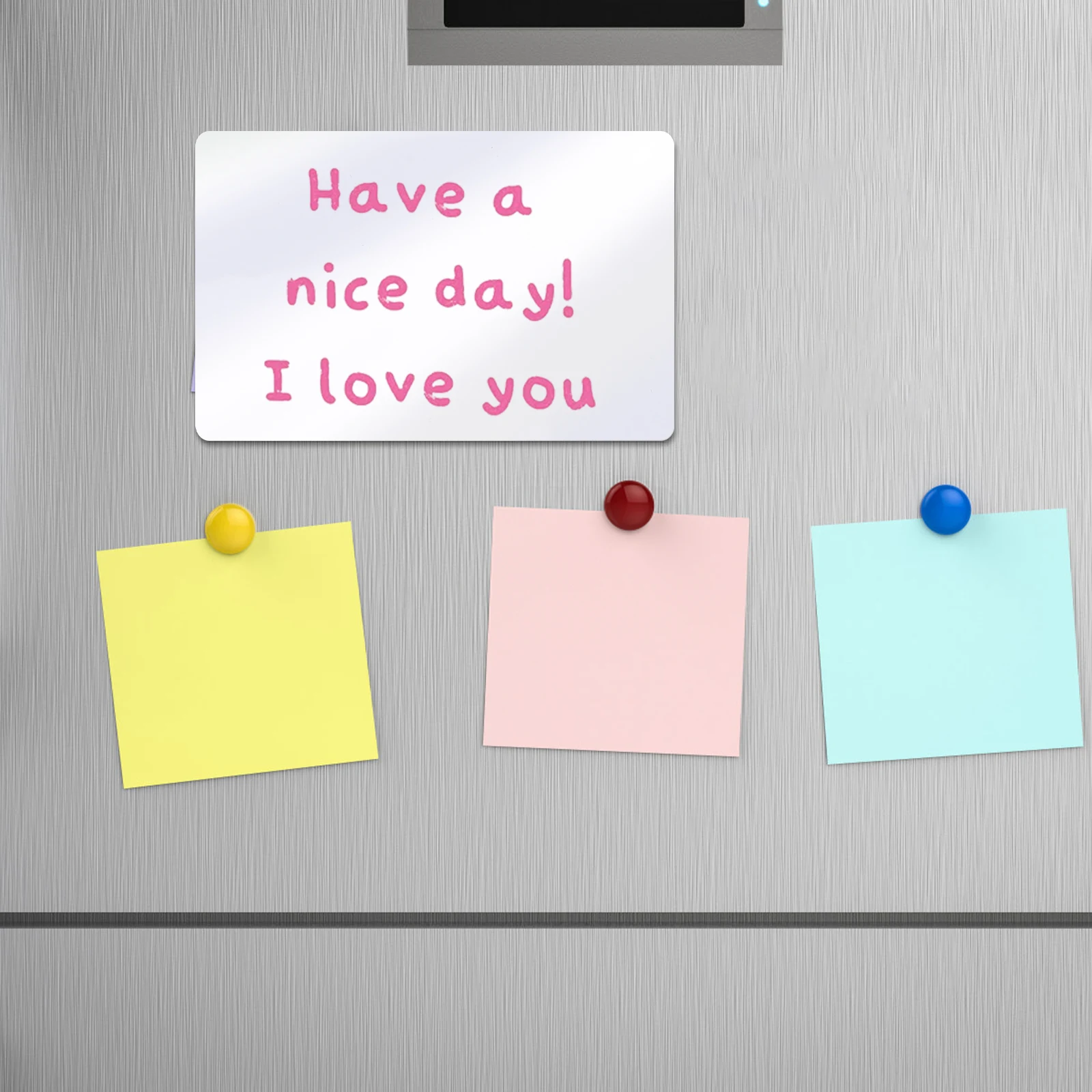 6pcs A5 Whiteboard Dry Erase Round Corner Reusable Fridge Memo Board Small Dry Erase Board Write Wipe Note Schedule