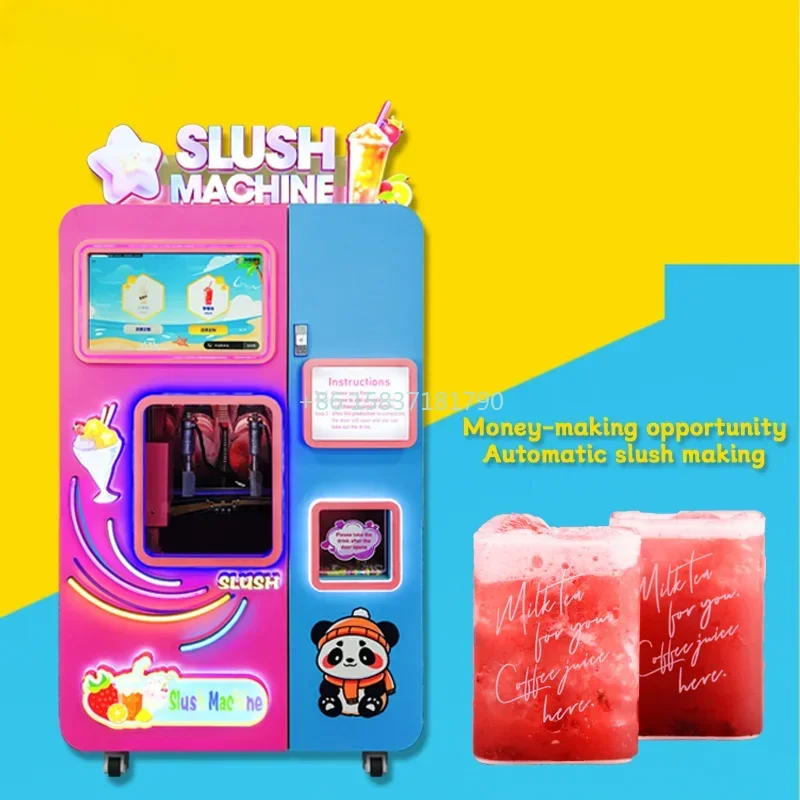 High Quality Slush Making Vending Machine 30 Seconds Quick Production Commercial Cold Drink Smoothies Slush Ice Making Machine