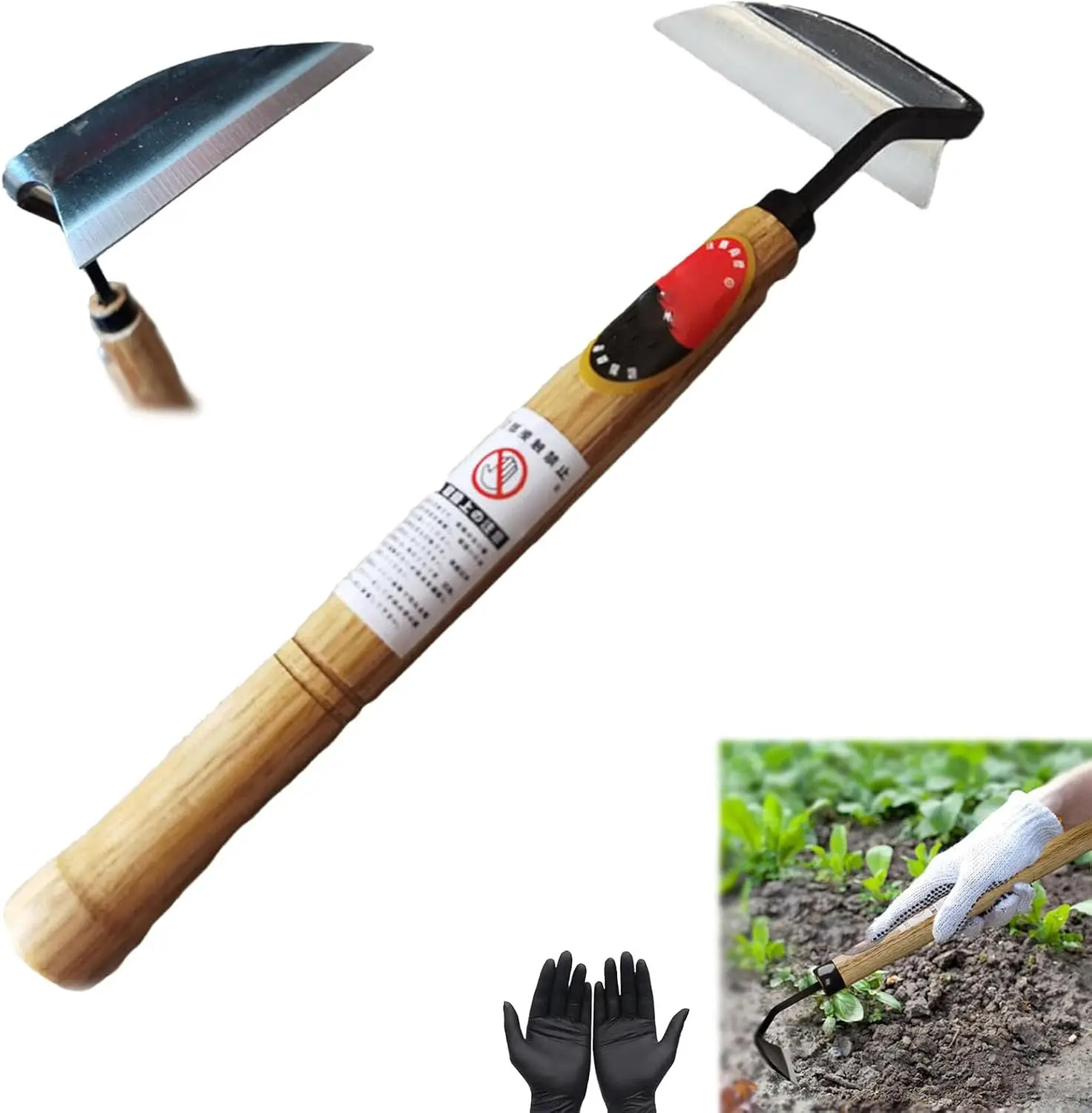 

Japanese Garden Tool - Japanese Weeding Sickle Very - Japanese Sickle Garden Tool,Garden Hoes for Weeding (9.8IN)