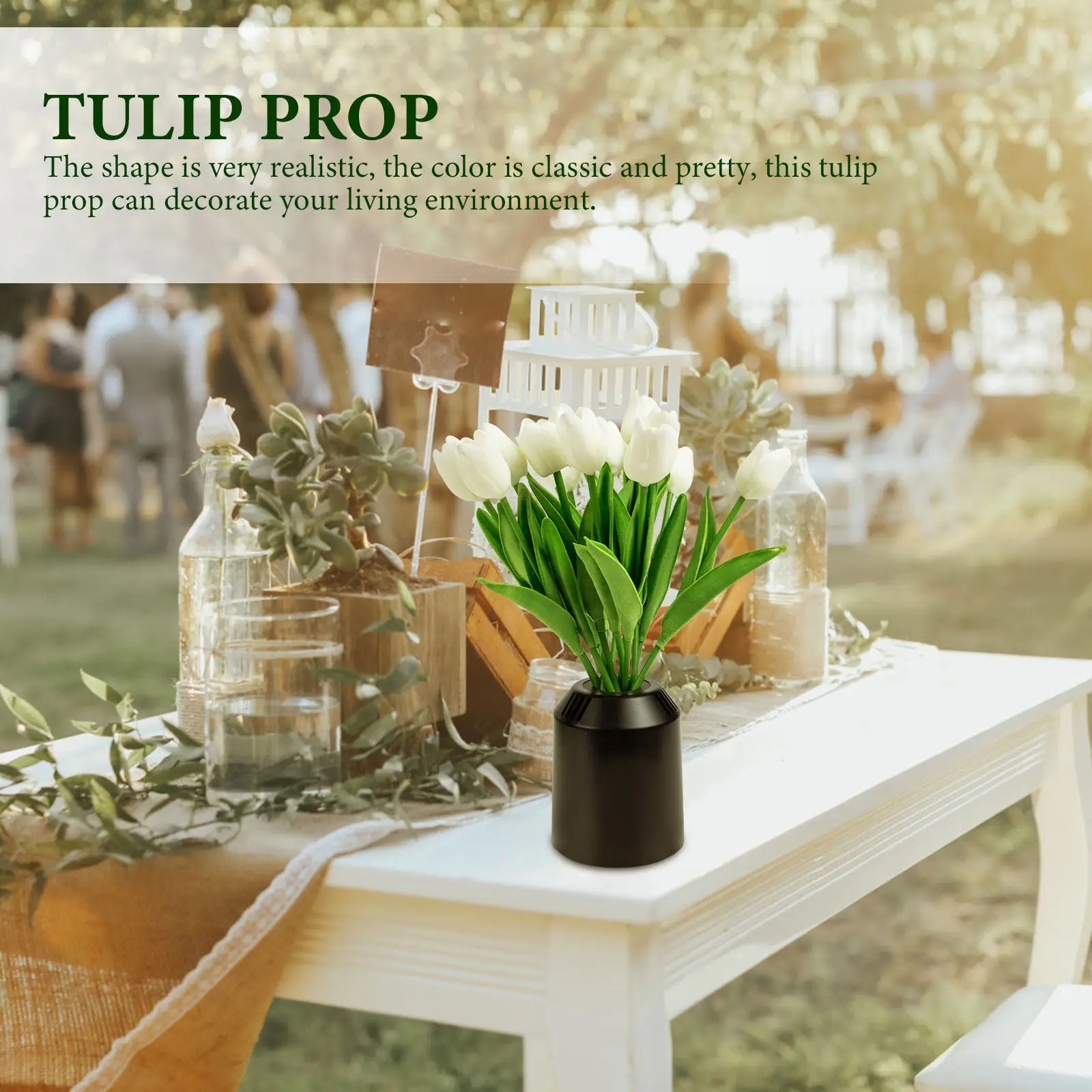 

24 шт. Искусственные тюльпаны, реалистичные имитации цветов, долговечные декоративные элементы для дома, свадьбы, дня рождения, фотосессий