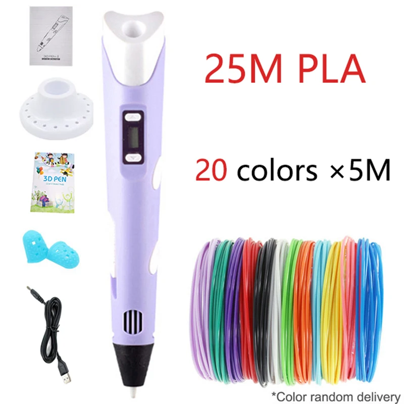 Magic 3D Pen LED Screen DIY 3D Printing Pen PLA Filament Creative Toy Gift For Kids Design Drawing 3D Printer Pen Creative Toy