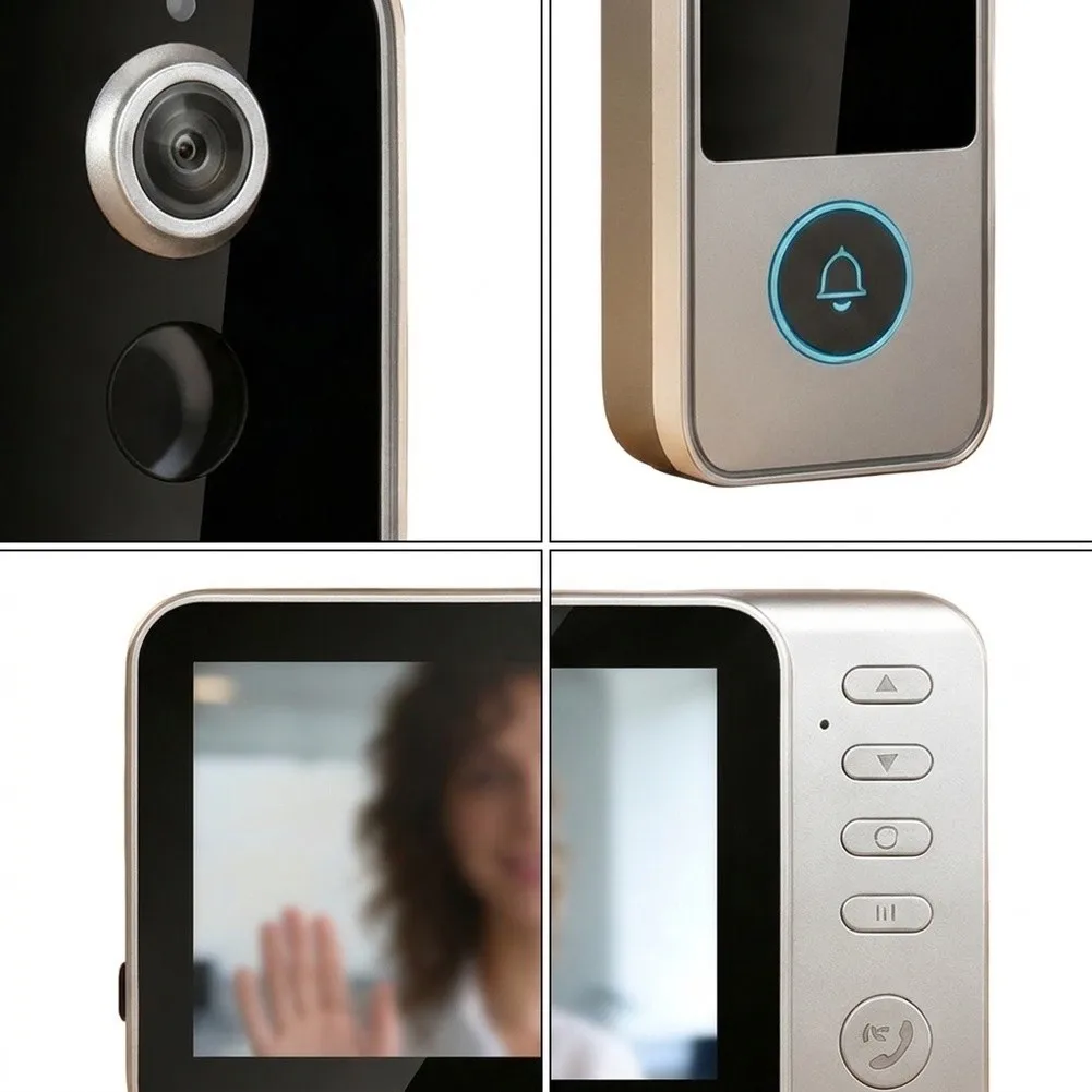 Wireless Smart Doorbell with For Wide Angle Lens Motion Alerts and Two-Way Audio Communication Wireless Smart Doorbell