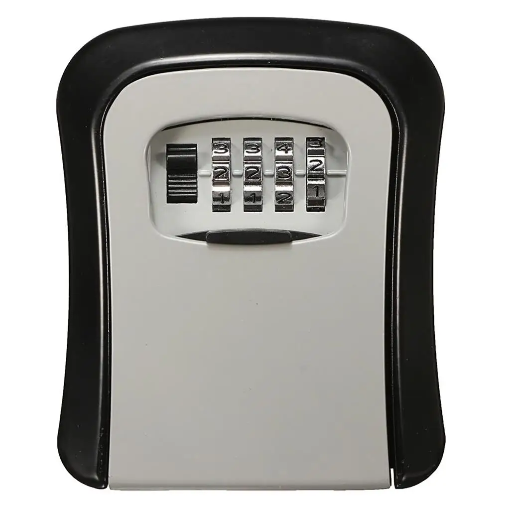 Wall Mount Lock Box Key Storage Lock Box with 4 Digit Combination Key Safe Box for Home Garage