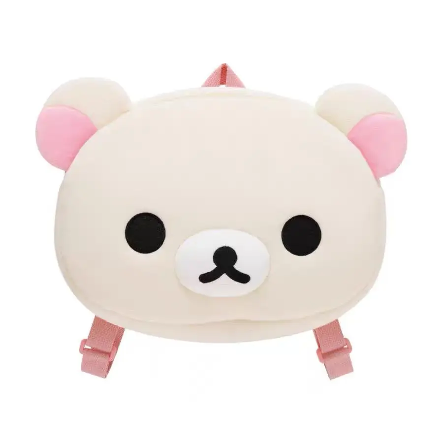 Cute Rilakkumas Korilakkumas Plush Backpack Anime Relax Bear Body School Bags Kawaii Cartoon Back Pack for Women Girls Student