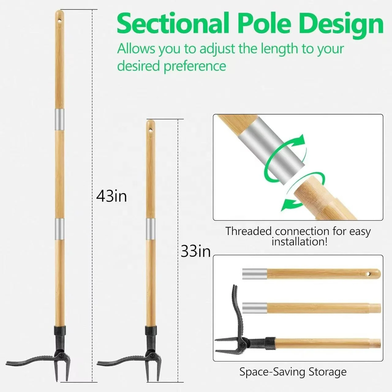 Gardening Hand Weeding Tool Stand-Up Garden Weeder Tool With Long Handle