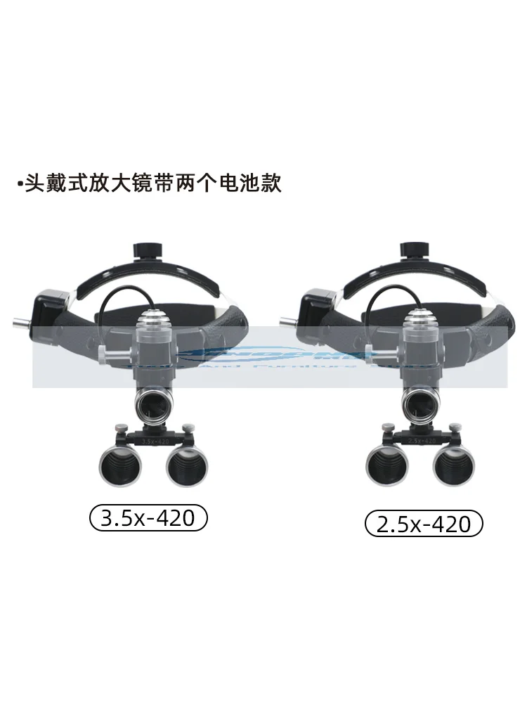 Head-mounted Magnifier Two Batteries Headlamp Oral Ear, Nose and Throat Five Senses Medical Examination