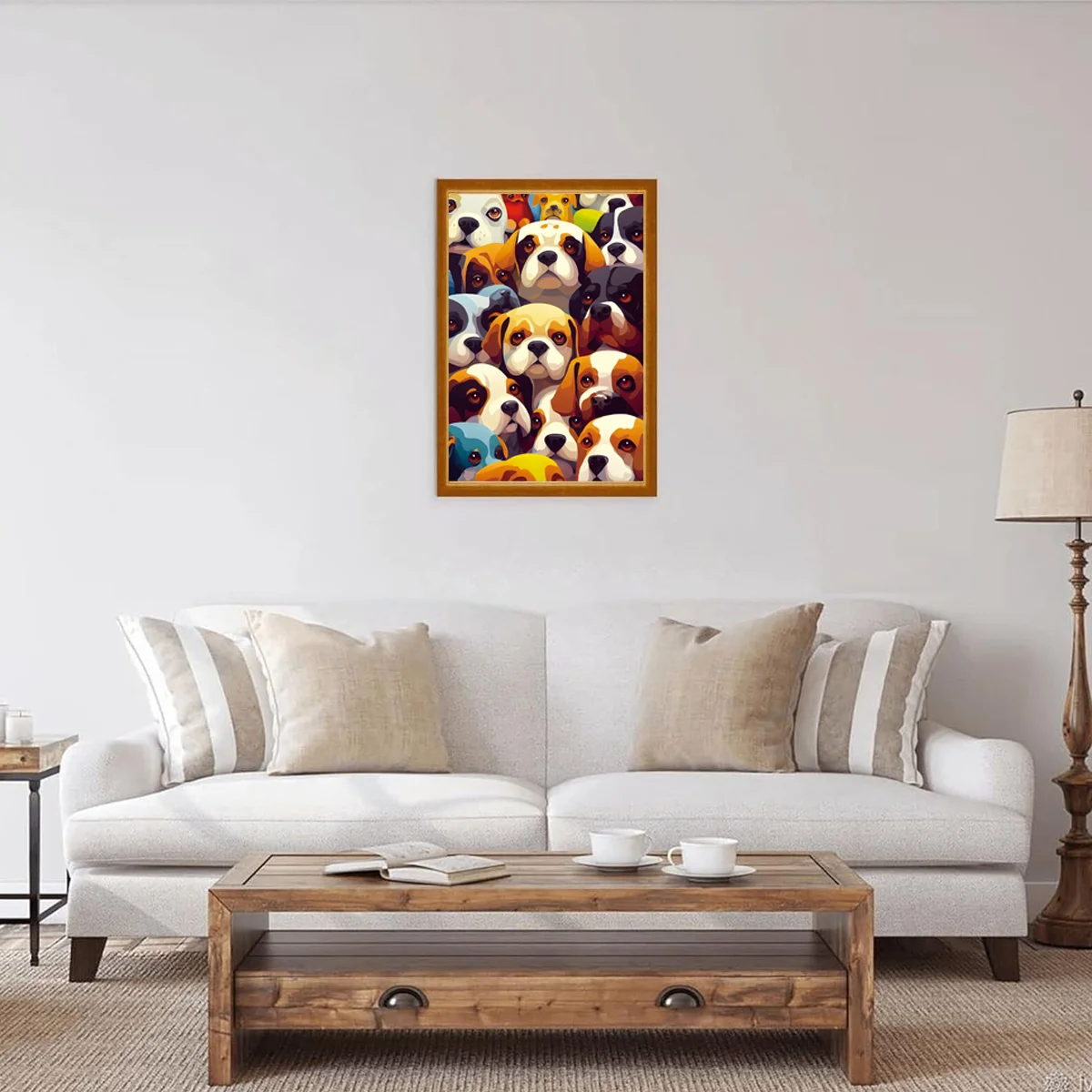 Puzzles für Erwachsene/Kinder, 300 Teile, Gruppe, niedliche Hunde, Puzzles, Familienspiele, Spielzeug für Zuhause, Kunstdekoration, 15 x 10 Zoll