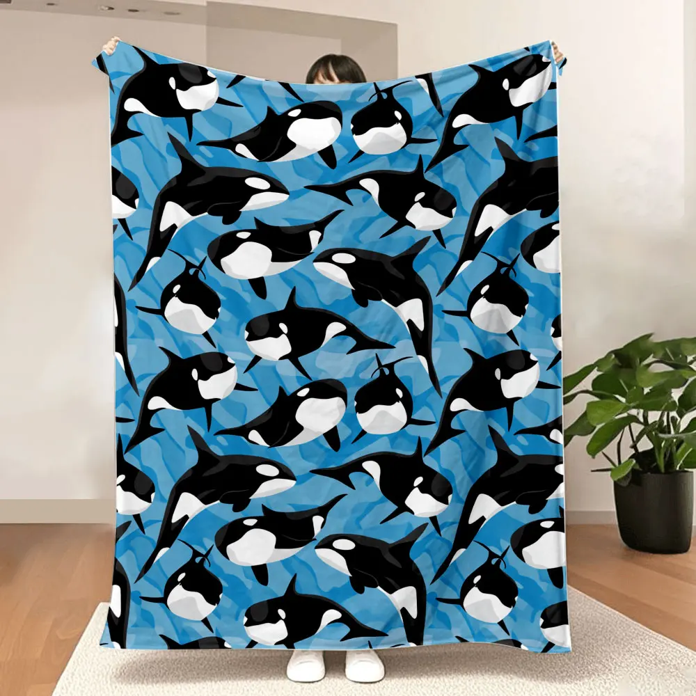 Manta con estampado de blanket: infundida con vibraciones oceánicas y suave al tacto, es la opción perfecta para decoración