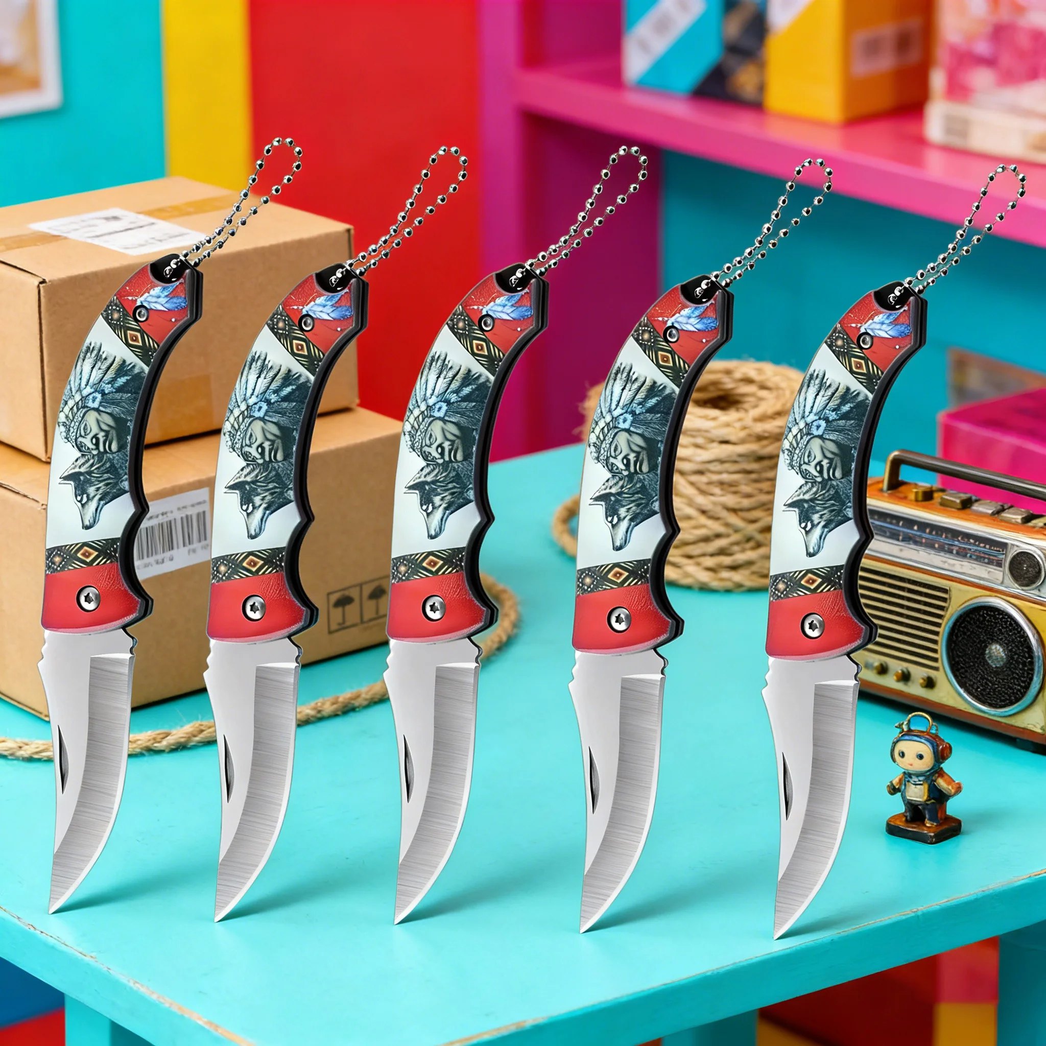 1/2/3/4/5PCS,Multifunctional Folding Knives Camping Fishing Daily Carry Utility Tool for Package Opening Office Home Use