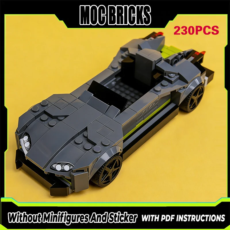 

Модель гоночного автомобиля MOC, конструктор из строительных блоков, спортивный автомобиль-кабриолет, модульная технология, подарки, праздничный набор для сборки, детские игрушки