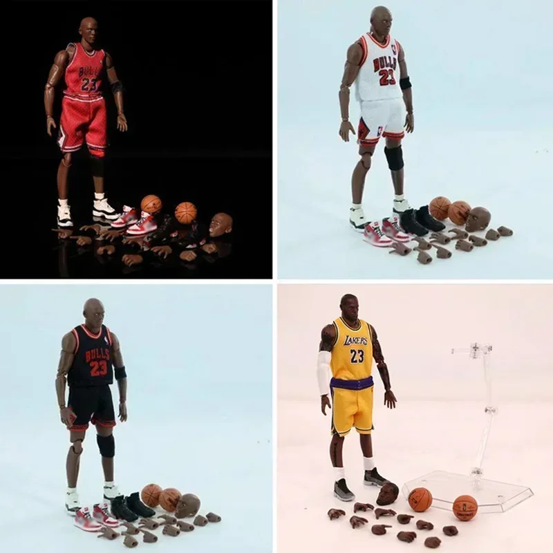 In Stock New Mafex Basketball Star Mj Michael Cool Bulls Real Clothes No. 23 Figures Collection Model Doll Toys Gift