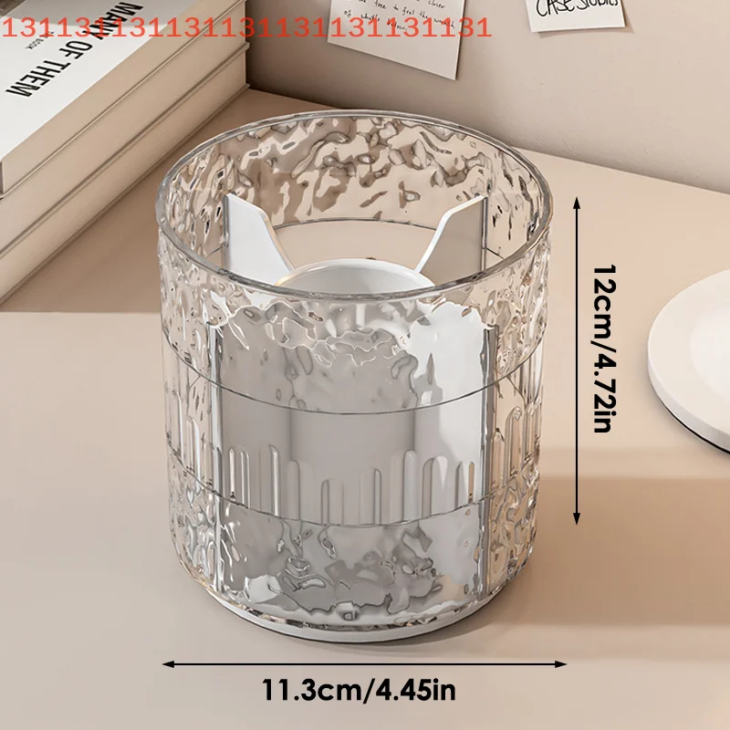 กล่องเก็บเครื่องสำอางสุดหรู 360 องศา สำหรับลิปสติก ดินสอเขียนคิ้ว อุปกรณ์เครื่องเขียน และอายแชโดว์ °   ที่วางแปรงแต่งหน้าแบบหมุนได้ อุปกรณ์จัดระเบียบเครื่องสำอาง