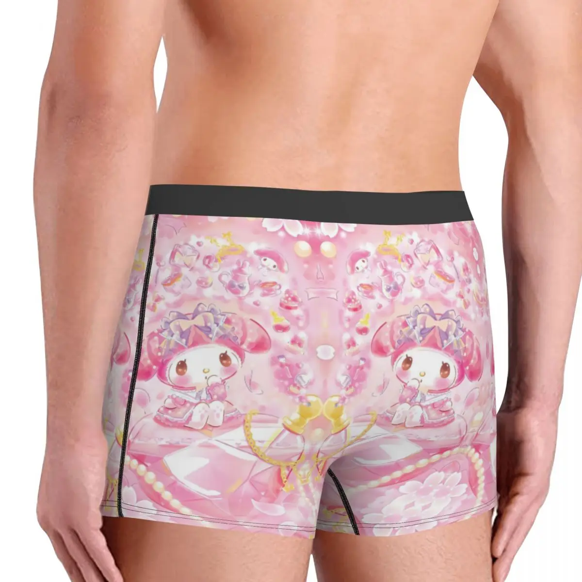Ropa interior personalizada de película de dibujos animados de melodía para hombre, calzoncillos Boxer con diseño Kawaii estampado, bragas, calzoncillos transpirables