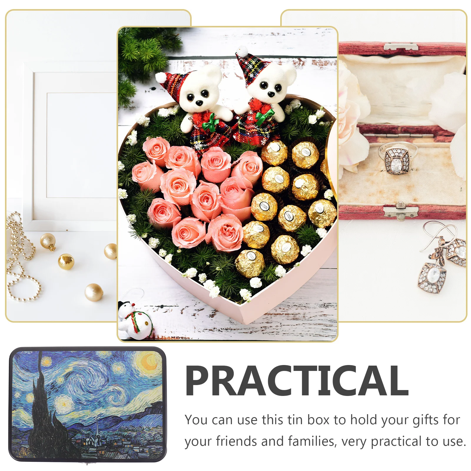 

Vintage Tin Box With Lock, Jewelry Storage Container, Keepsake Gift Case, Small Lockable Tinplate Organizer, Decorative