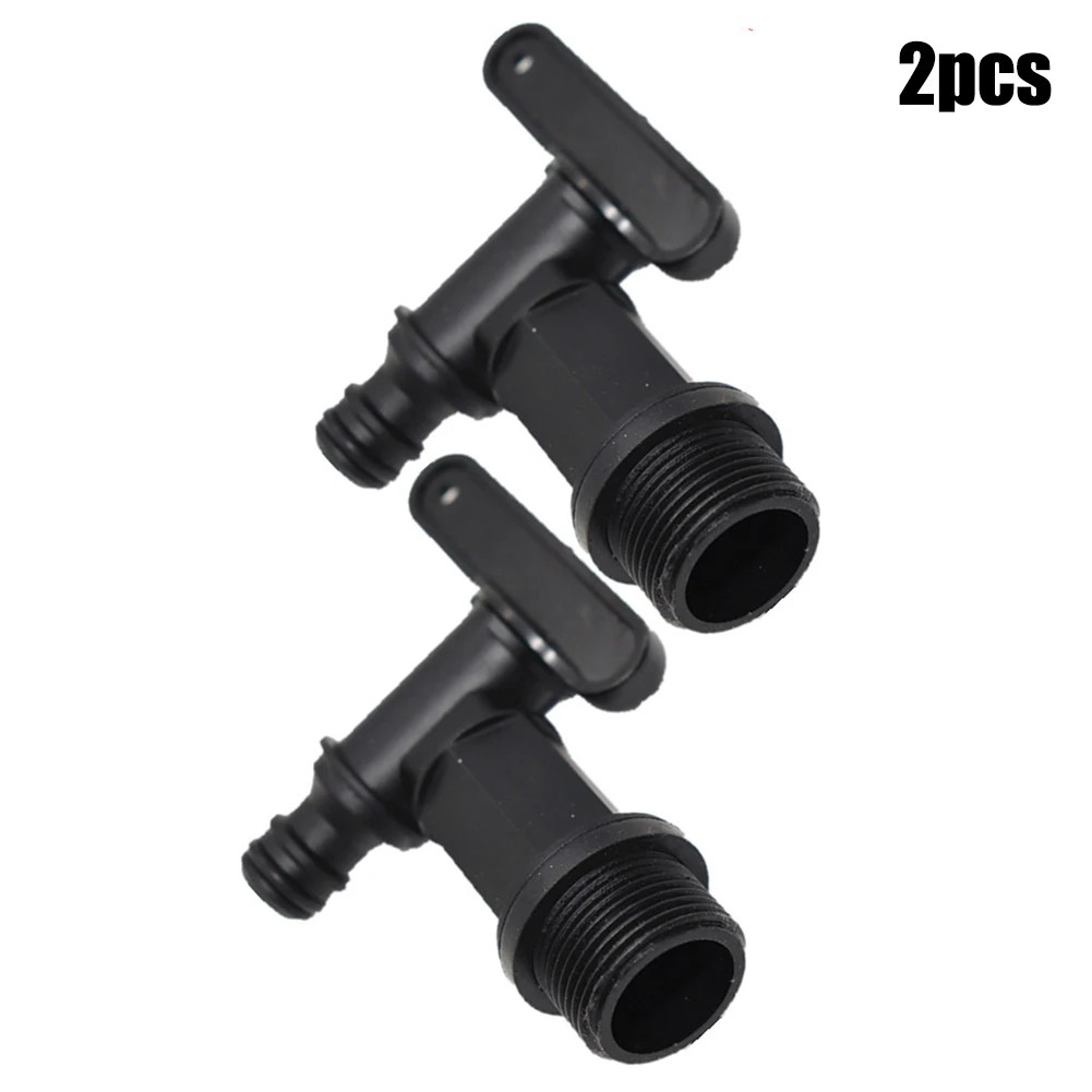 2pcs 3/4in Replacement Barrel Water Butt Tap Rain Barrel Water Tank Plastic Faucet Garden Water Barrel Water Tank Spout Valve