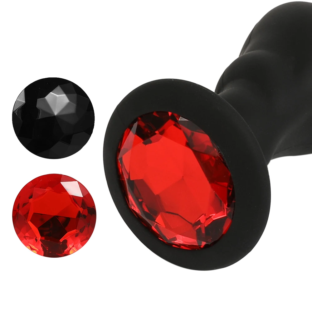 S M L XL Sizes Soft Silicone Anal Plugs Crystal Base Butt Plugs Adult Sex Toys for Men Women Couples Anal Clitoris Stimulators