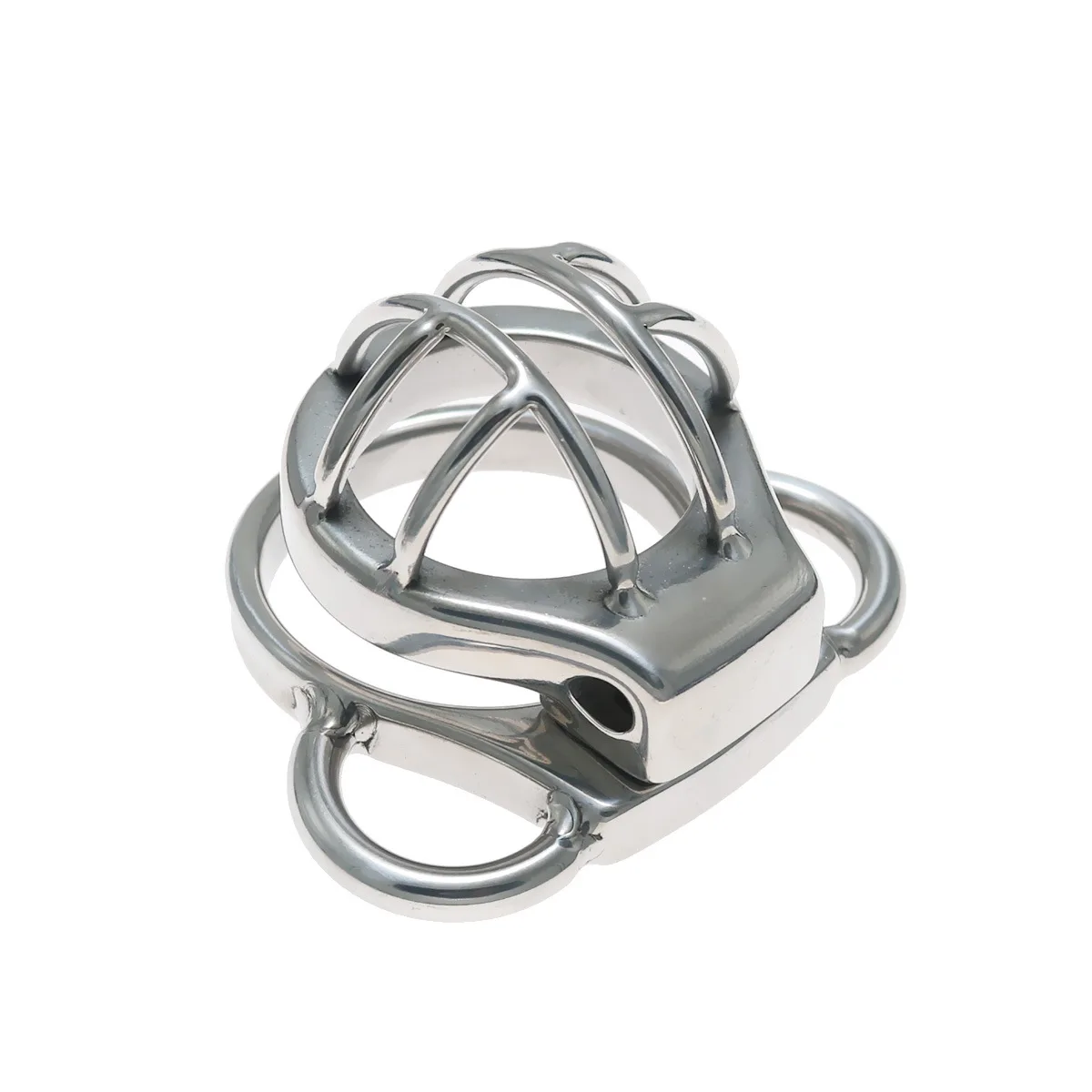 Belt wearing chastity lock, stainless steel hollow penis cage, male sexual toy, adult sexual tool, male adult sexual toy