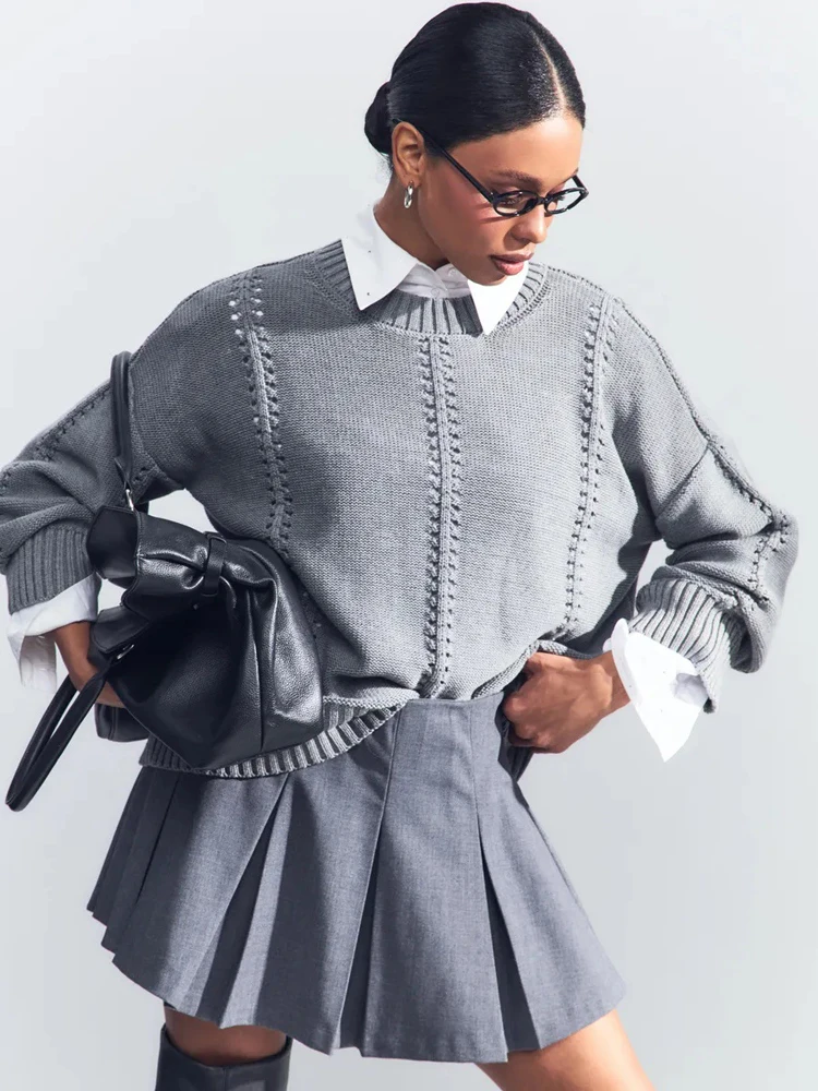 

New Winter Woman's Hollow Out Sweater,Long Sleeve Sweaters,Casual Sweaters,Cozy Sweaters,Pullovers,Knitwears,Woman's Clothing