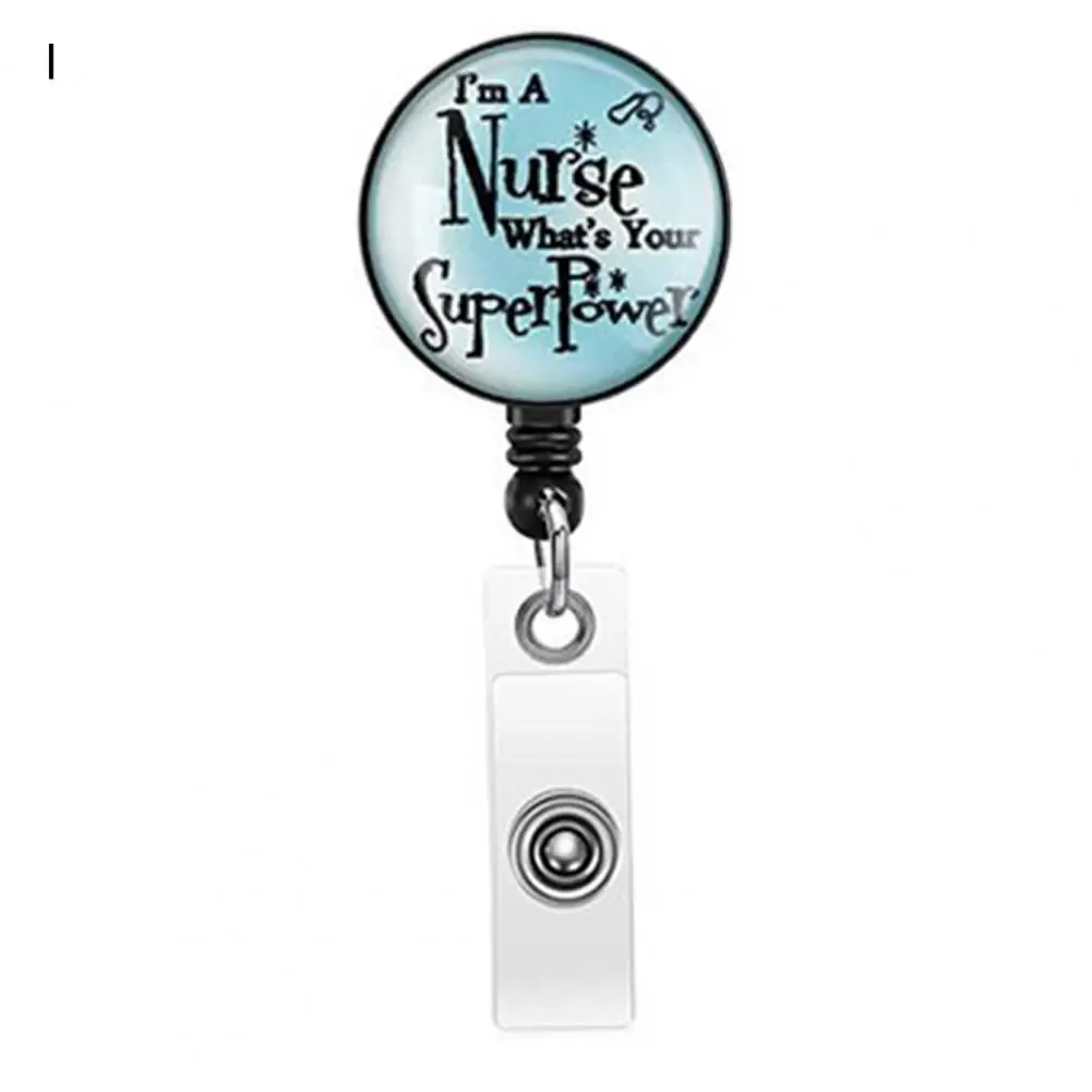 รอกป้ายหดเก็บได้ไม้หนีบสแตนเลสพร้อมคลิปหลังสำหรับพยาบาลที่เก็บนามบัตรสำนักงานโรงเรียนโรงพยาบาล3ปี