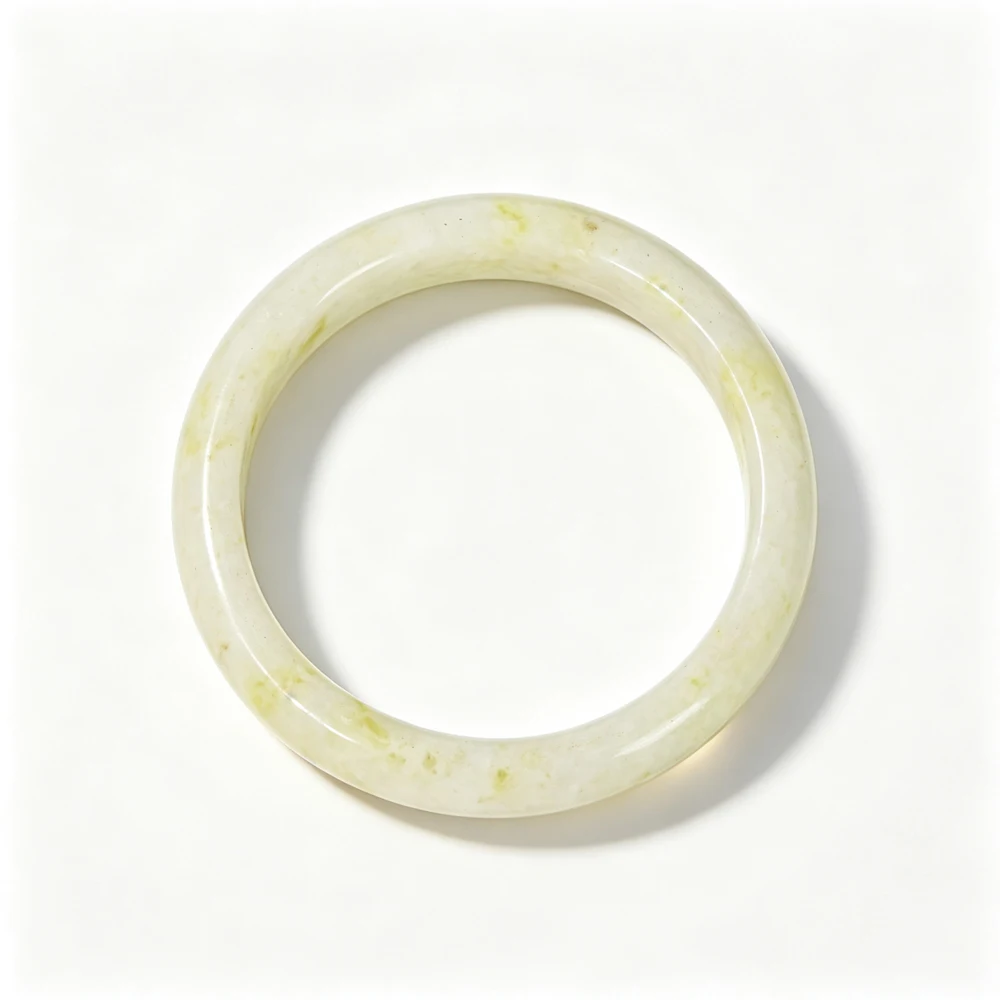 LEMON QUARTZ BANGLE NATURAL YELLOW CRYSTAL 59MM INNER SIZE AAA GRADE ROUND RING SHAPE SMOOTH POLISHED STONE JEWELRY ROUND STYLE