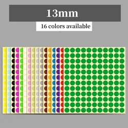 13mm Round Coding Dot Labels Self Adhesive Stickers Office School Supplies Small Circle Dot Price Stickers