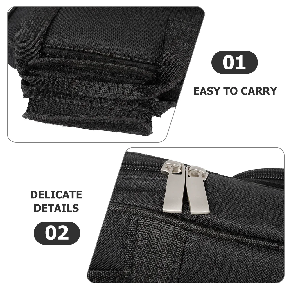 

Drumsticks Bag Holder Bags Tote Percussion with Shoulder Strap Black Organizer Pouch