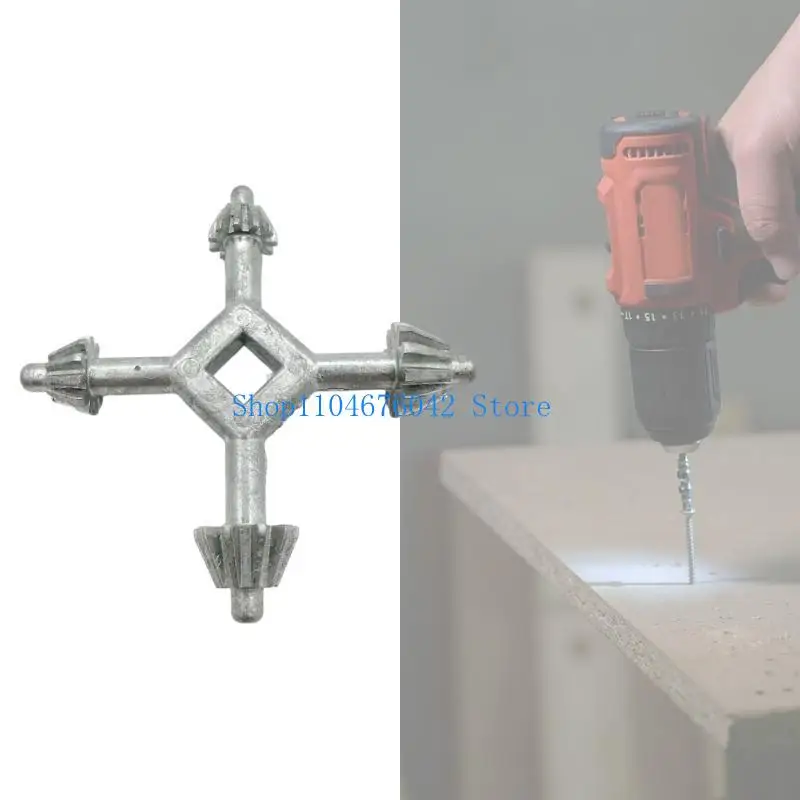 652F Multifunctional Zinc Alloy Four Head Combination Tool For Home And Office Use