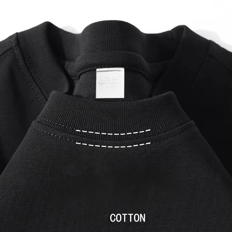 Camiseta Masculina Hit Hot, Camiseta de Algodão Pesado, Camiseta Básica de Verão com Gola Redonda e Mangas Curtas para Homens e Mulheres
