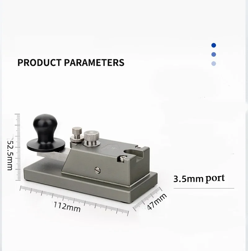 CCZ 711 PRO Magnetic Electric Key Feedback Rebound Direct Bond Force  CW Morse  Mini Key 3.5mm Audio Port Aluminium Alloy