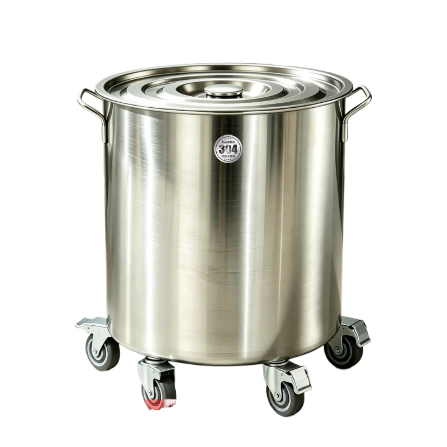LMM turnover barrel with pulley with cover thickened mobile material enlarged commercial caster vat