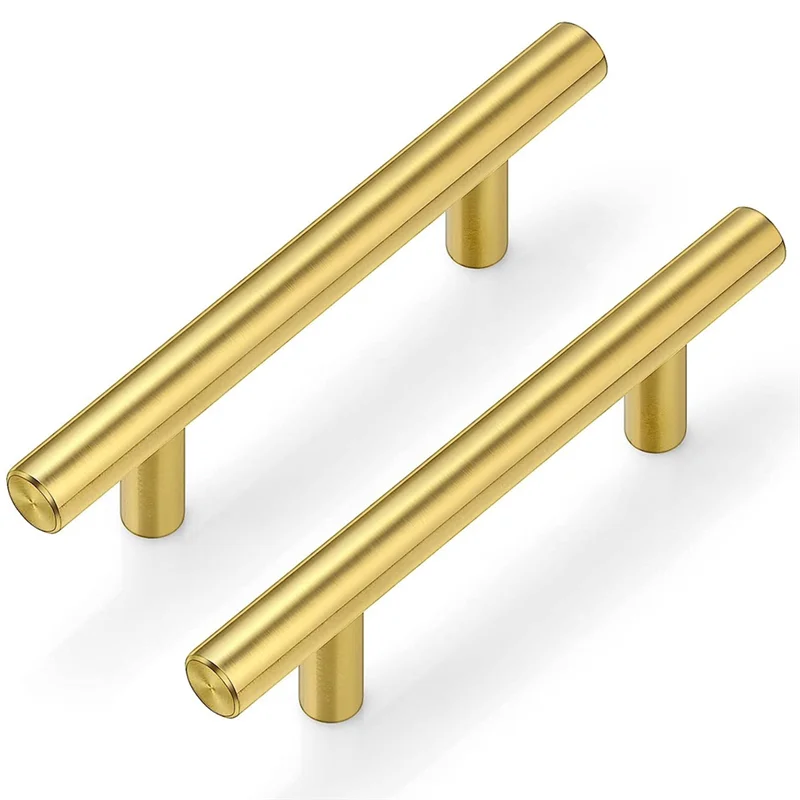 HOT SALE-30 Pack Cabinet Handles Brass Cabinet Gold Dresser Drawer Pulls Stainless Steel Door Hardware Handle 5Inch