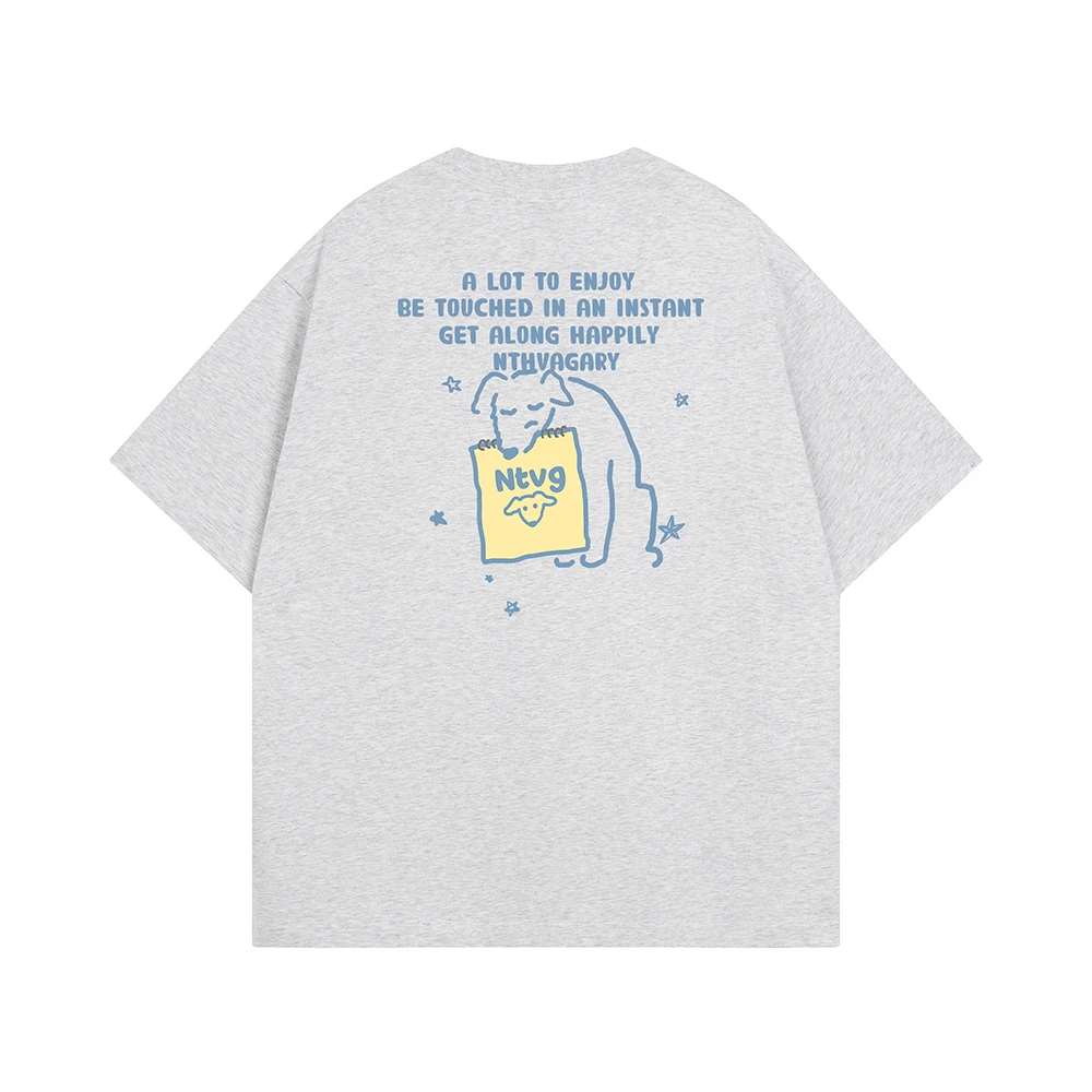 Funny Cartoon Print Oversized T-shirt Y2k Tops Hip Hop Casual Men Clothing Graphic T Shirts High Quality Cotton Short Sleeve Tee