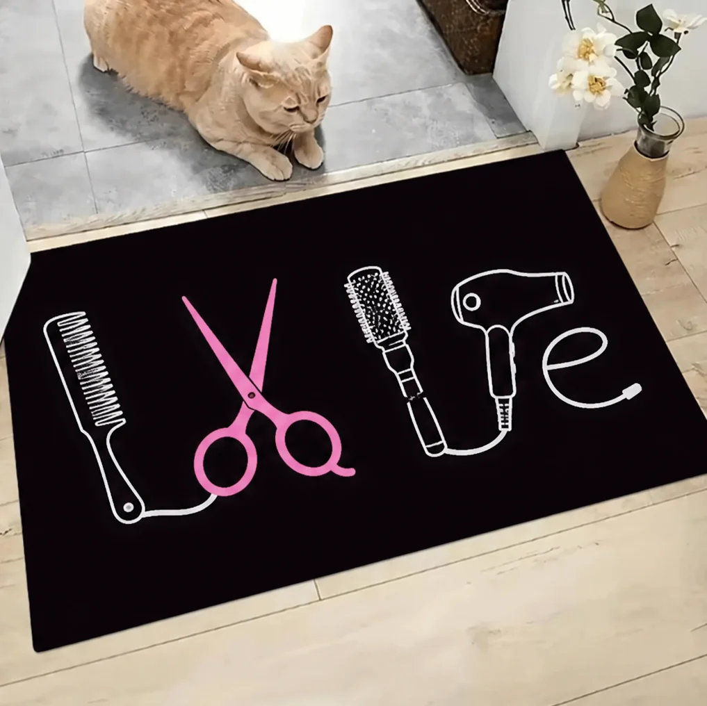 Professional Love Typography Doormat Welcome Rug Front Door Entryway Porch Back Door Living Room Non Slip Absorbent Runner