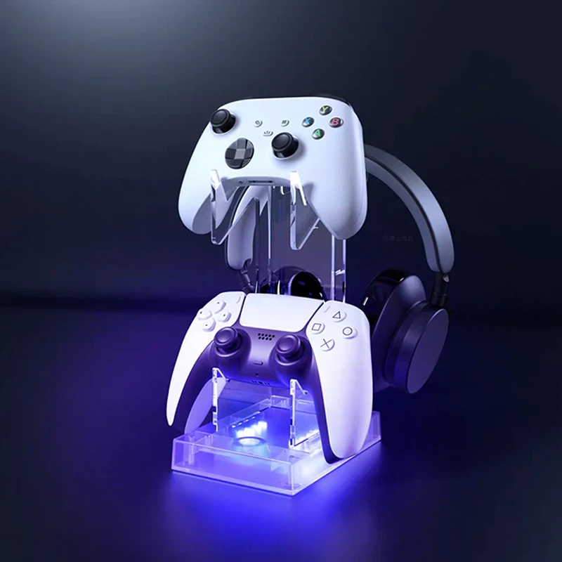 

Transparent Game Controller RGB Light For PS5 Gamepad For PS5 Portal For XBOX Colorful Atmosphere Lamp Gamepad Desktop Stand