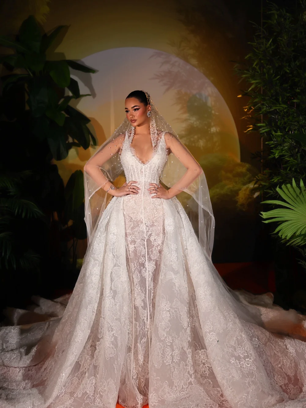 Formal Deep V Neck Wedding Dress 2026 Enchanting Applique Bridal Gown Exquisite A Line Floor Length Bridal Dress Robe De Mariee