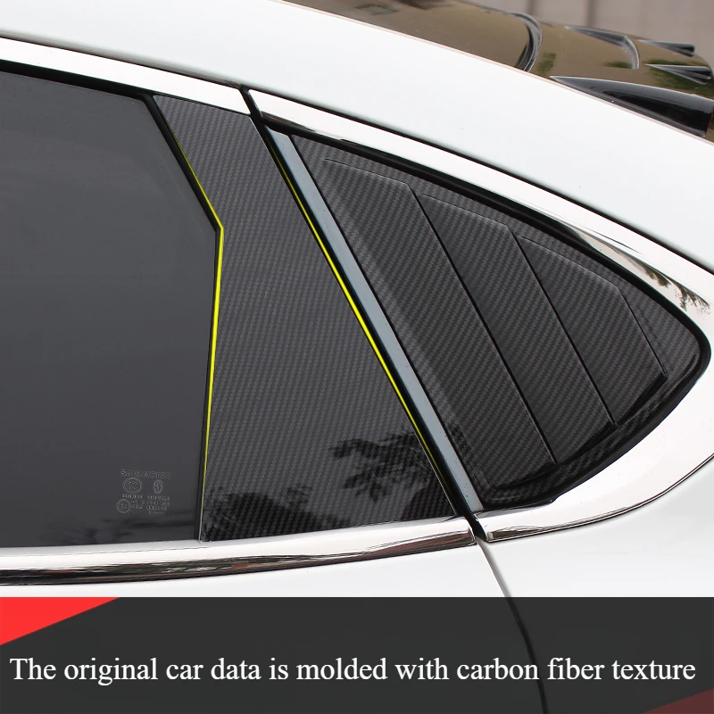 For 17-20 third-generation MG 6/6pro center pillar trim PC mirror carbon fiber pattern MG6 window modification