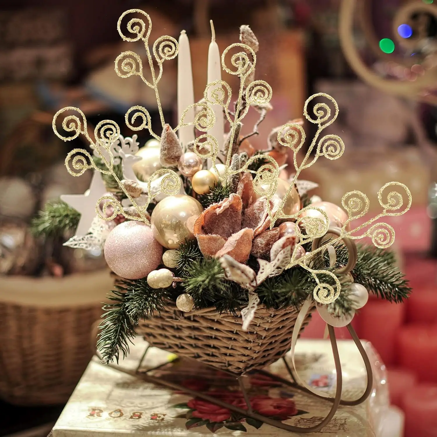 5/10 stücke Künstliche Pflanzen Neue Jahr Weihnachten Kiefer Girlande Kranz Hause Dekorationen Hochzeit Im Freien Garten Party DIY Geschenk box – Detail 15